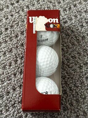 Vintage Wilson Aviator #4 Golf Balls (Set Of 3 Balls)-Extra Long Distance Balls